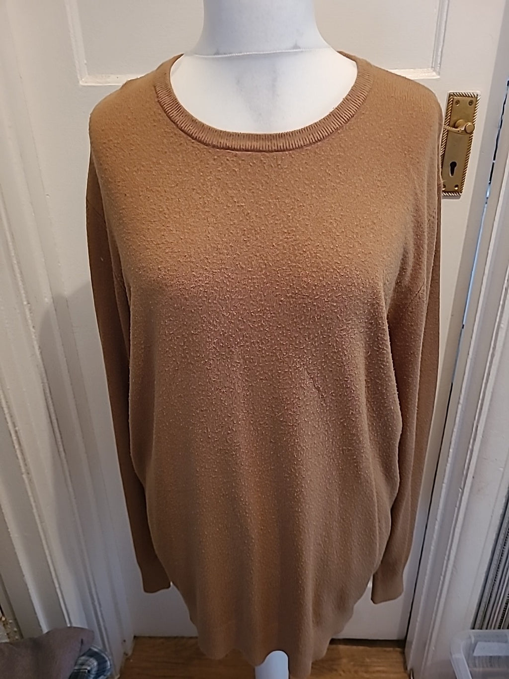 Mens Primark Size 2XL Brown Lightweight Pullover Jumper