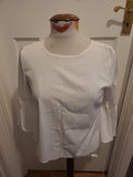 Ladies Topshop Size 8 White Flute Sleeved Blouse