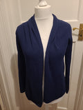 Ladies Dunnes Size Small Navy Collared Cardigan