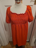 Ladies George Size 10 Orange Short Sleeved Dress