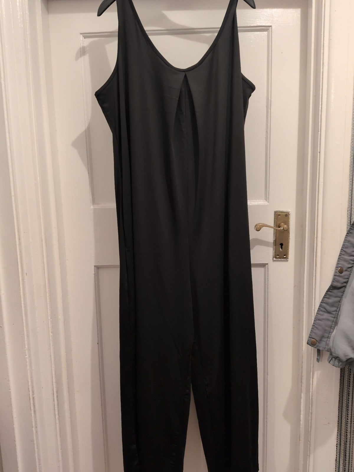 2XL Black Sleeveless Jumpsuit