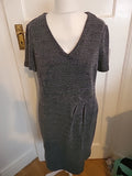 Ladies Next Size 18 Grey Fleck Short Sleeved Maxi Dress