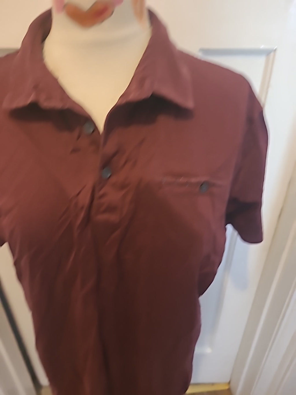 Mens Tu Size Large Deep Purple Short Sleeve Collared Polo