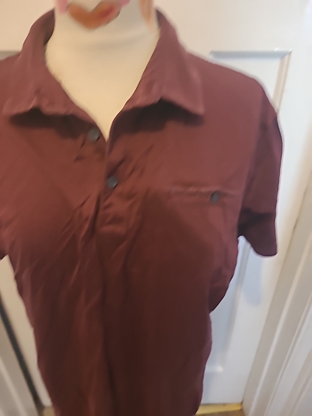 Mens Tu Size Large Deep Purple Short Sleeve Collared Polo