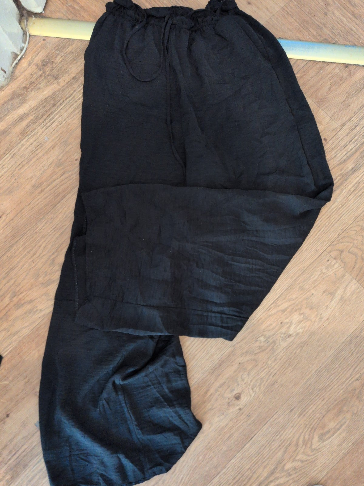 George 10 Black Elasticated Trousers Straight Leg