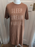 Always Dreaming Large Brown Print(Slightly Peeling) Nighty