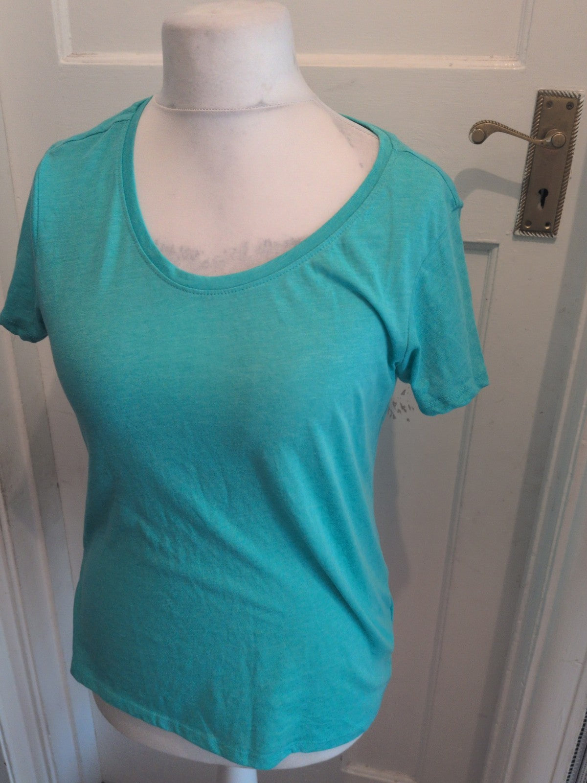 Ladies Primark Size Medium Turquoise Slouchy T-shirt Short Sleeve