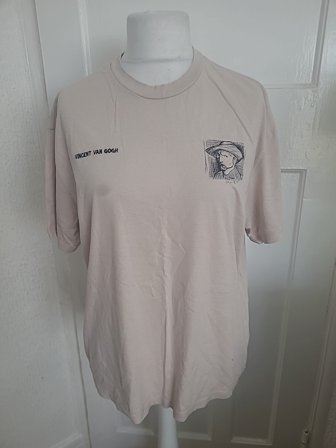 Mens Berskha Size M Beige Vincent Van Gough Tshirt