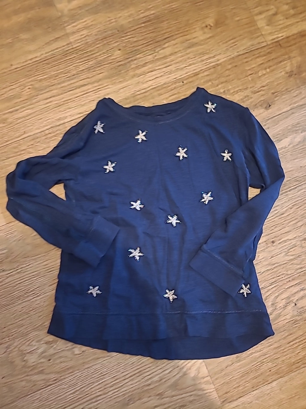 Girls Next Age 8 Years Navy Star Long Sleeved Tshirt