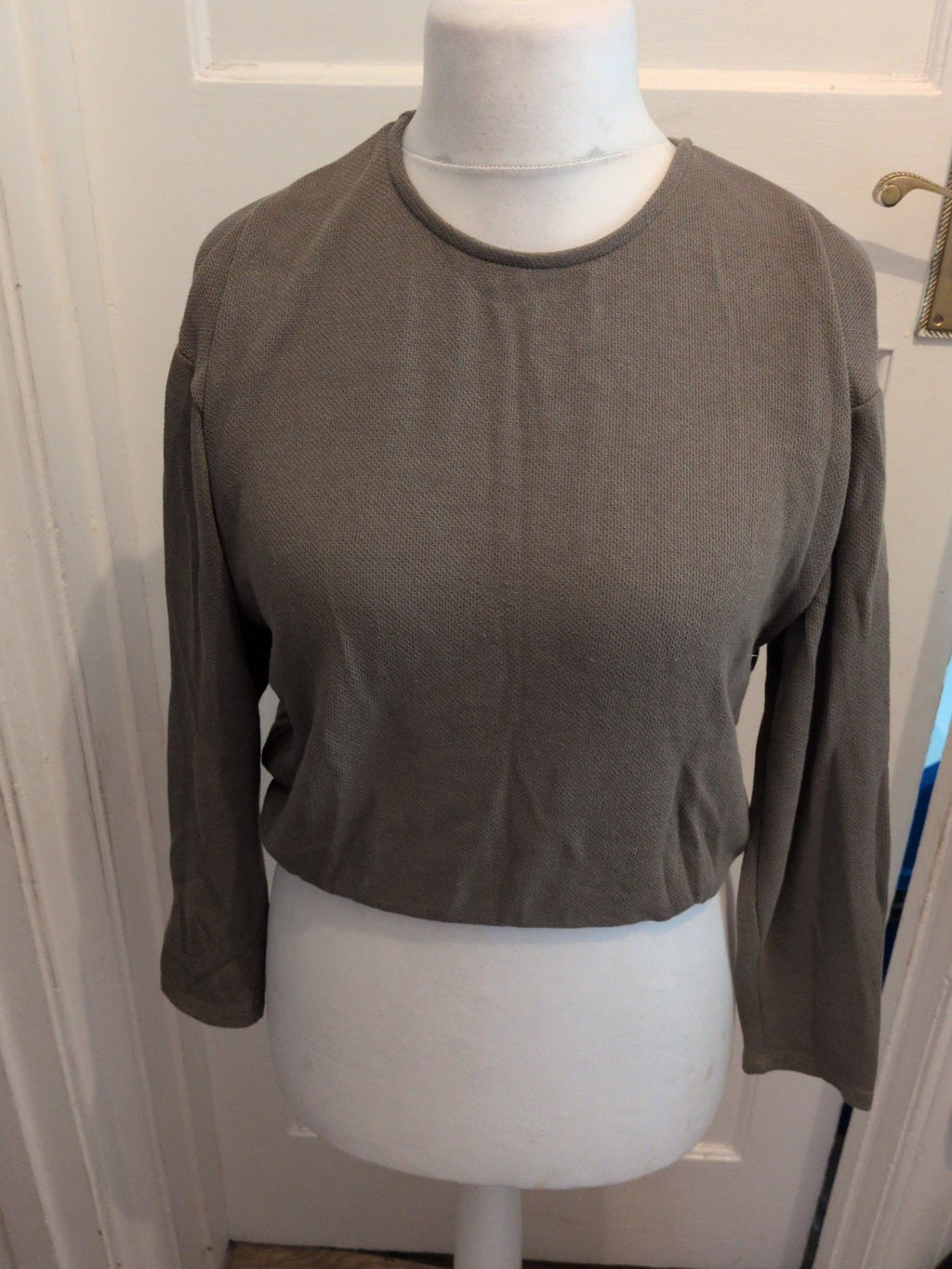 Zara Medium Green Khaki Long Sleeve Jumper Ladies