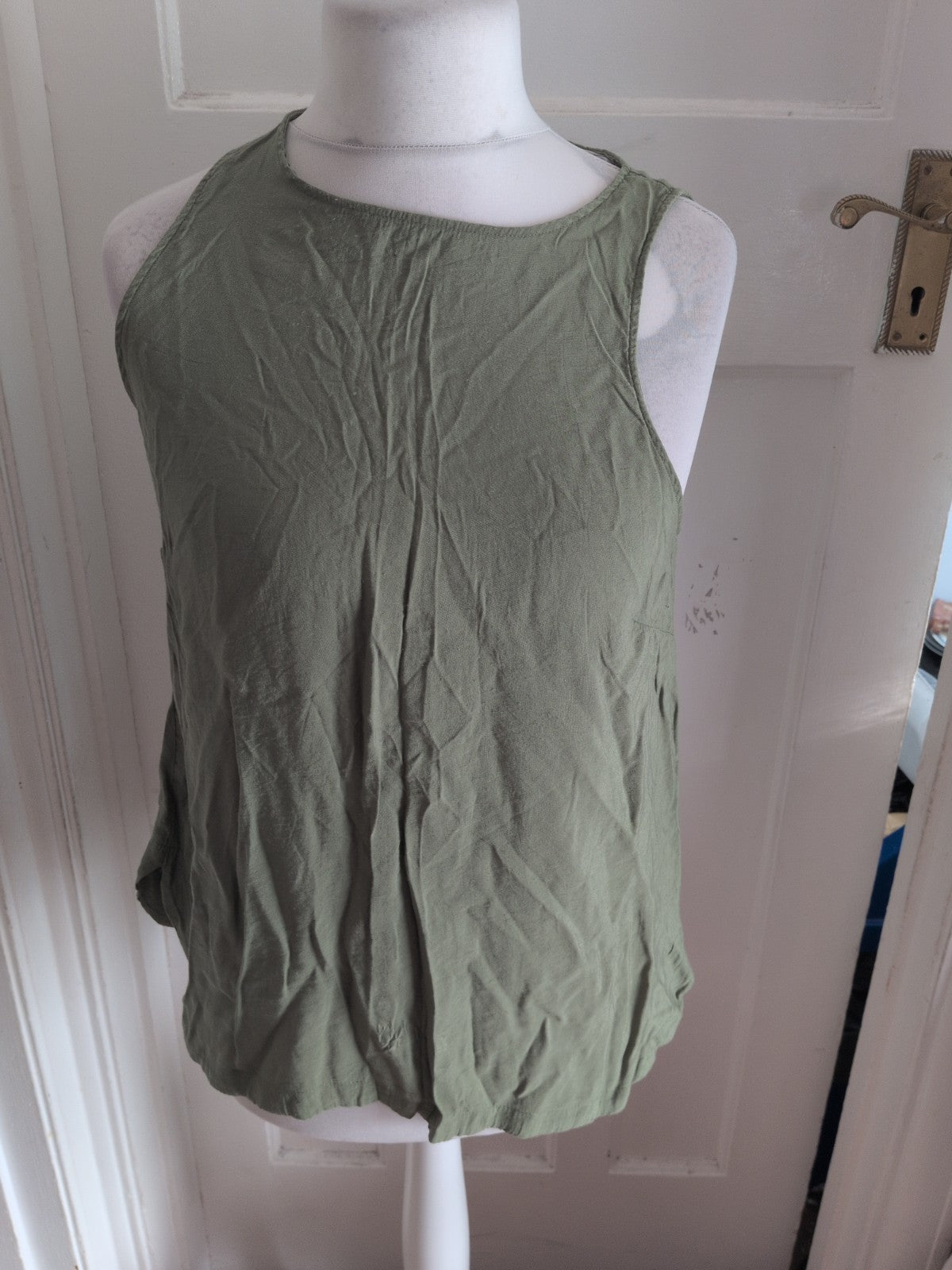 Primark 14 Green Sleeveless Blouse