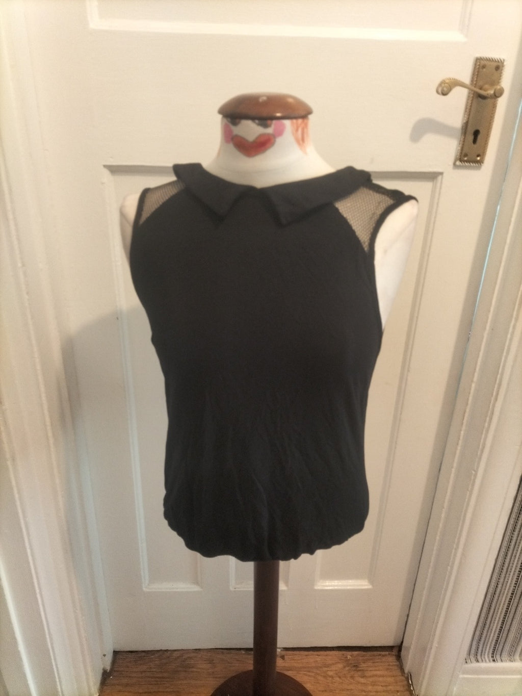 Ladies Primark Size 10 Black Sleeveless Tshirt