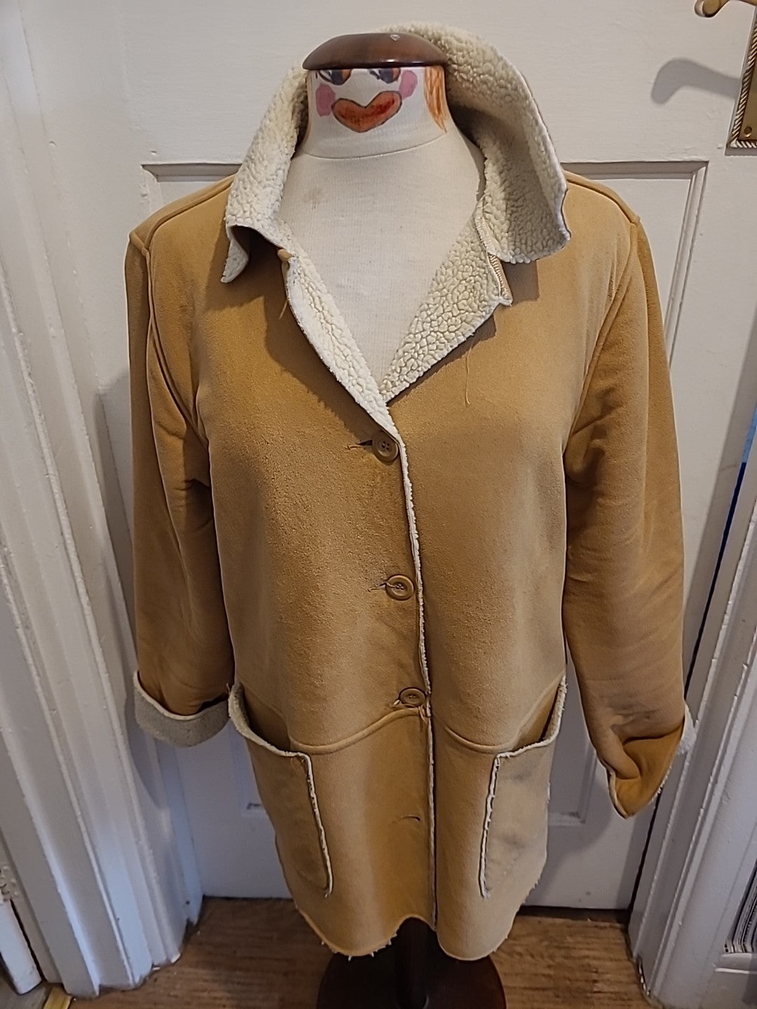 Ladies B.C.Clothing Size Medium Brown Fleece Lined Jacket