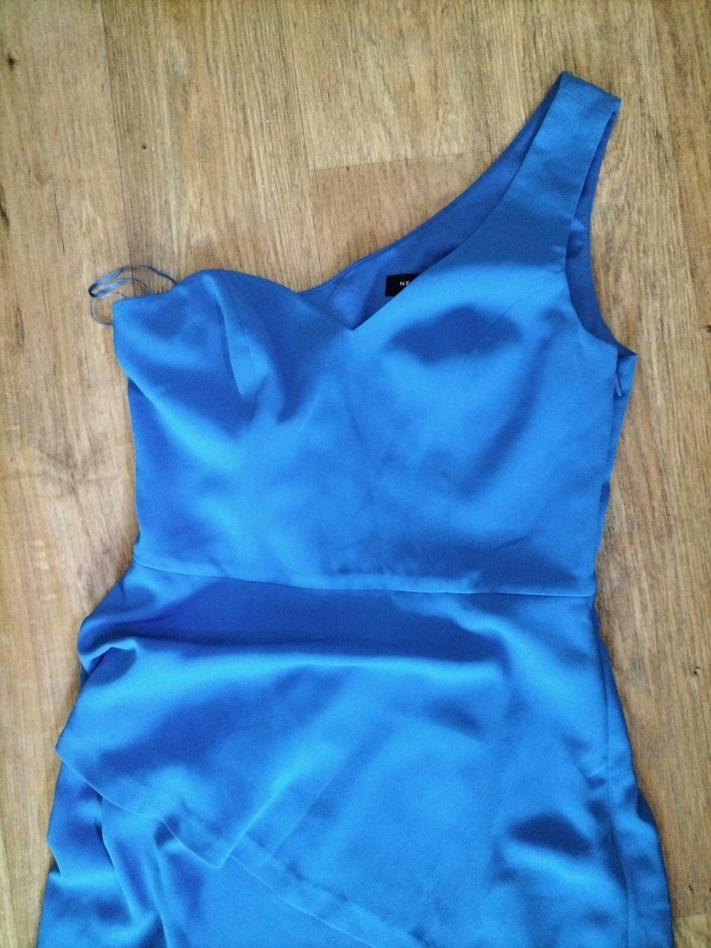 Ladies New Look Size 10 Royal Blue One Shoulder Dress