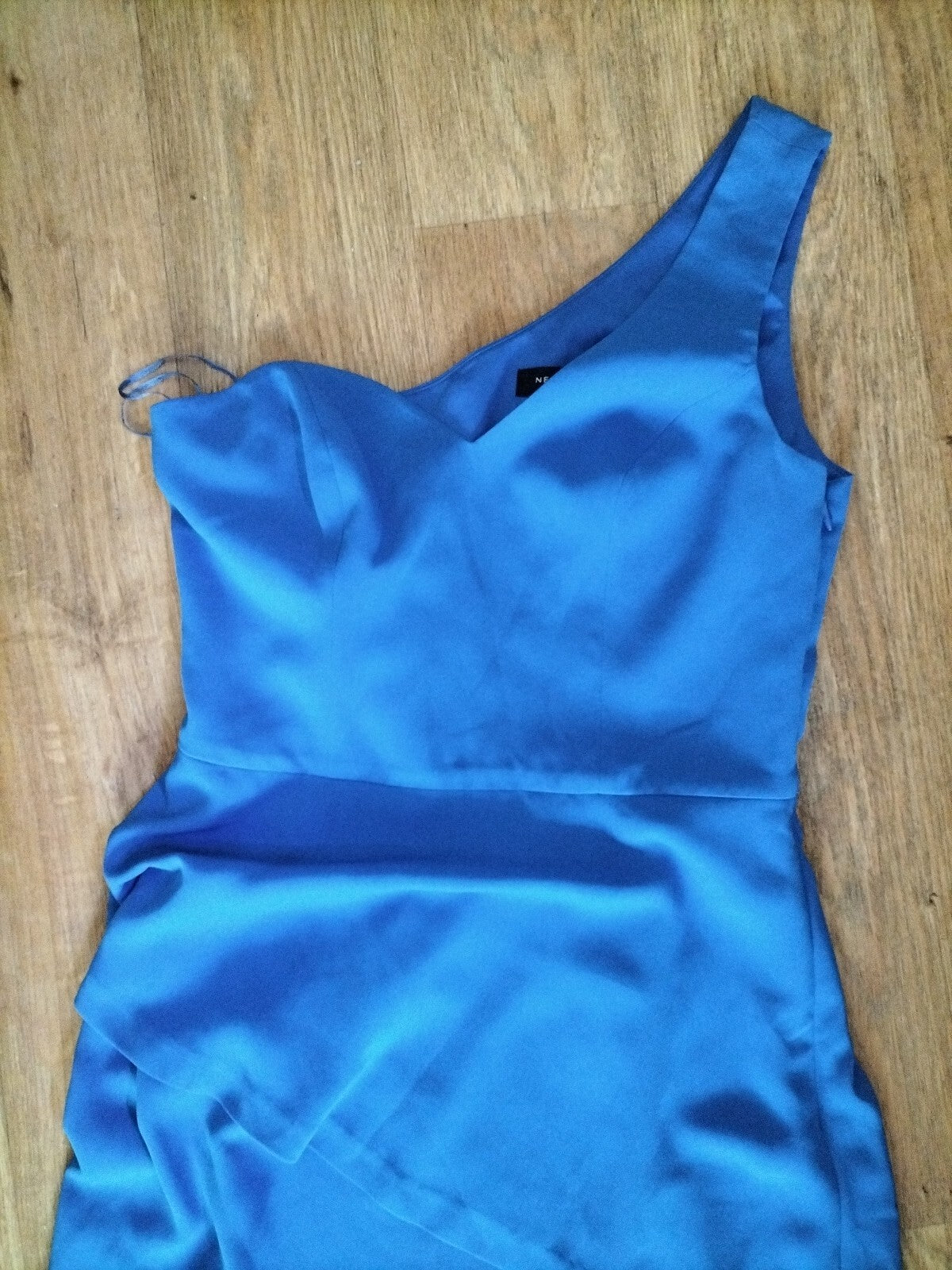 Ladies New Look Size 10 Royal Blue One Shoulder Dress