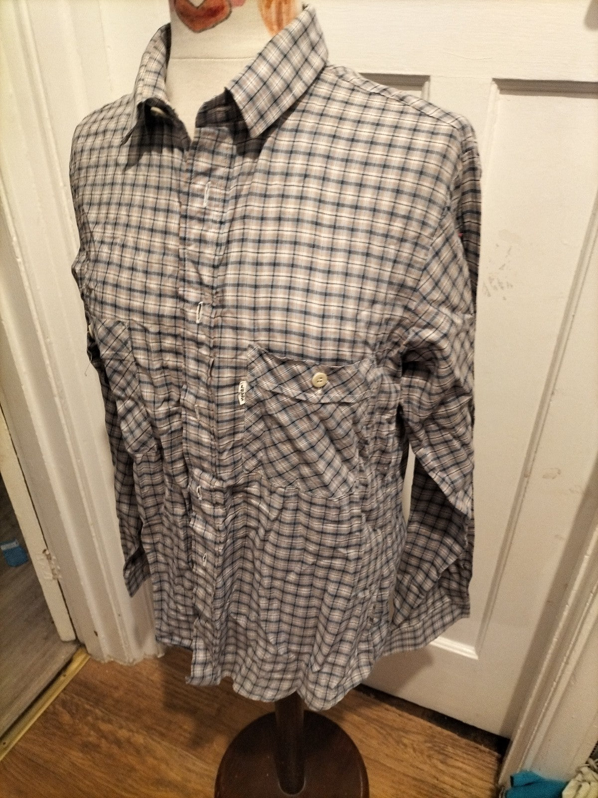 Mens Levi Strauss&Co 16.5in Multi Coloured Checked Long Sleeve Shirt