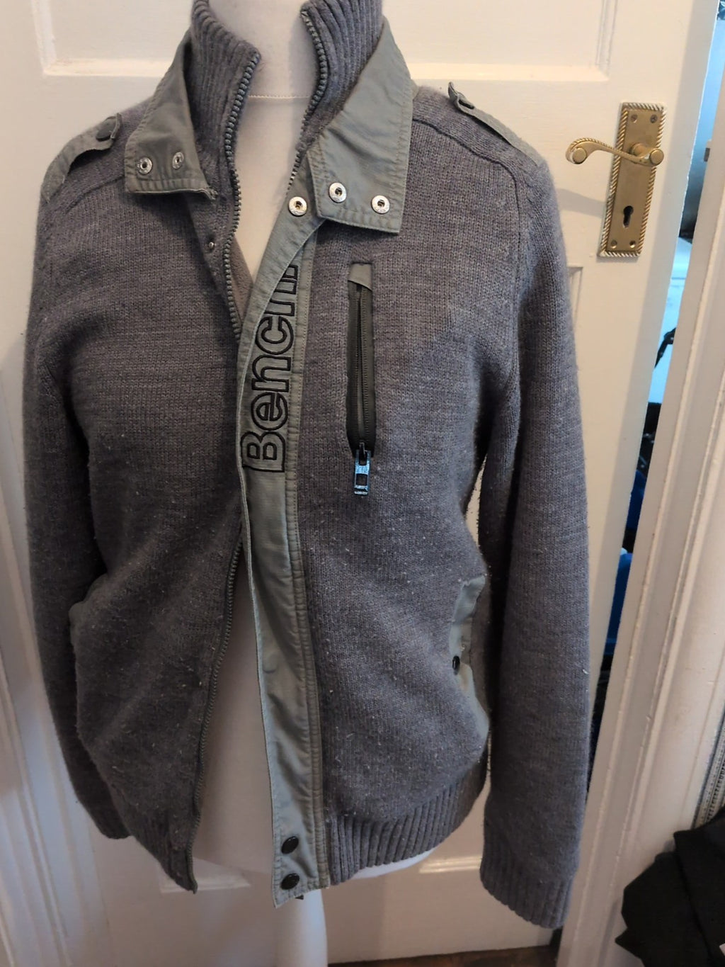 Bench Medium Grey Full Zip Jacket Bobbling