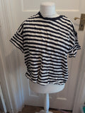Ladies H&M Large Navy Stripe Tshirt