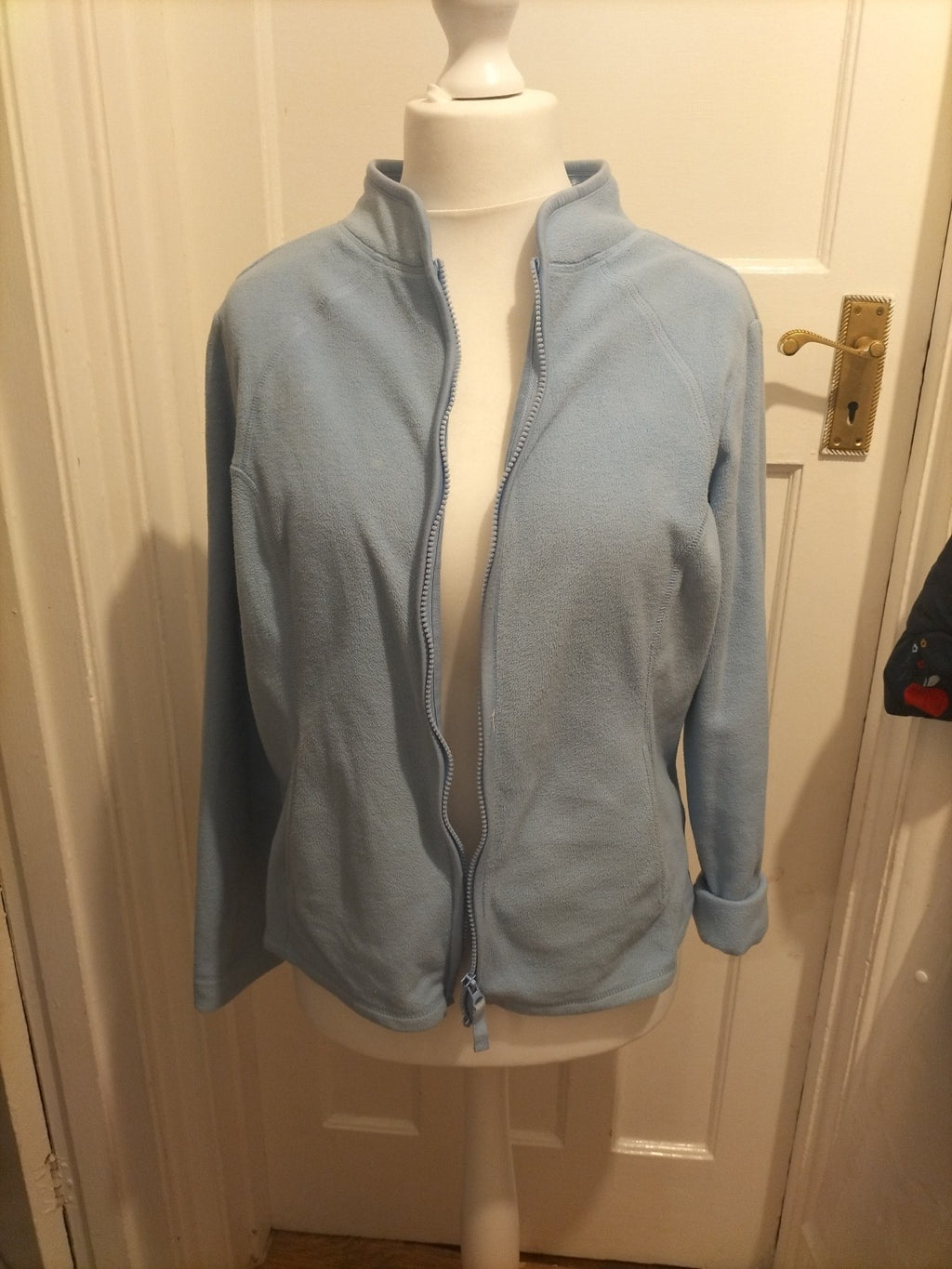 Ladies Tu Size 16 Sky Blue Zipped Jacket