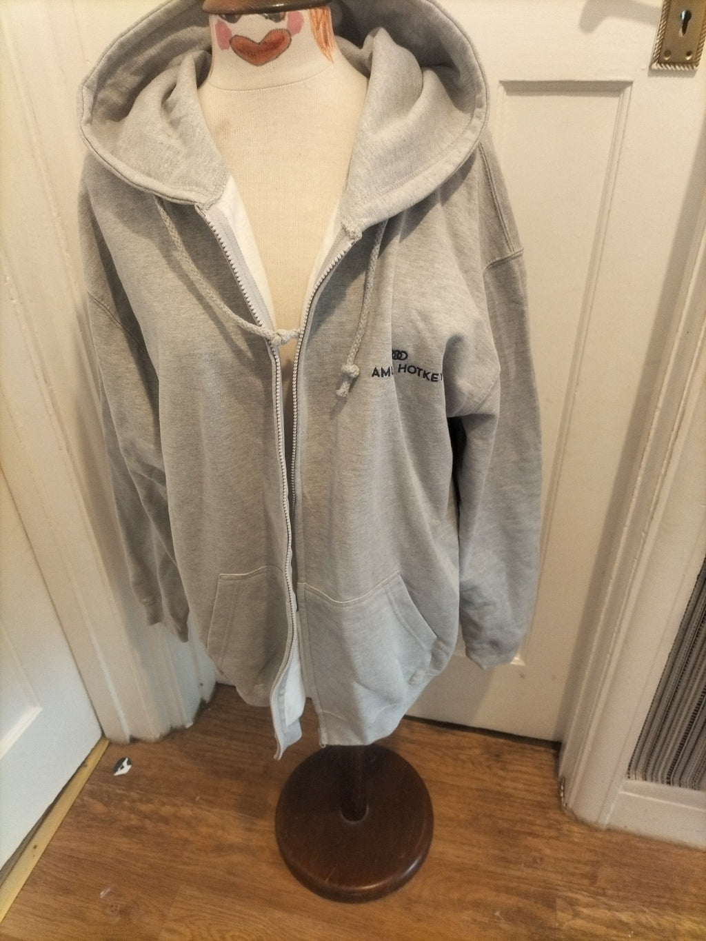 Mens Justhoods Size XL Grey Zip Through Jacket