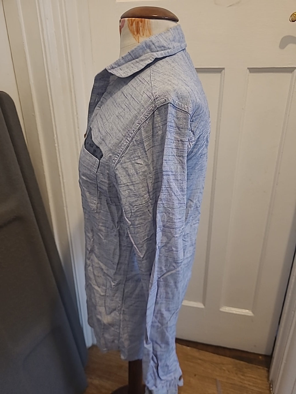Mens Dnm73 Limited Size Small Grey Fleck Super Soft Long Sleeved Shirt
