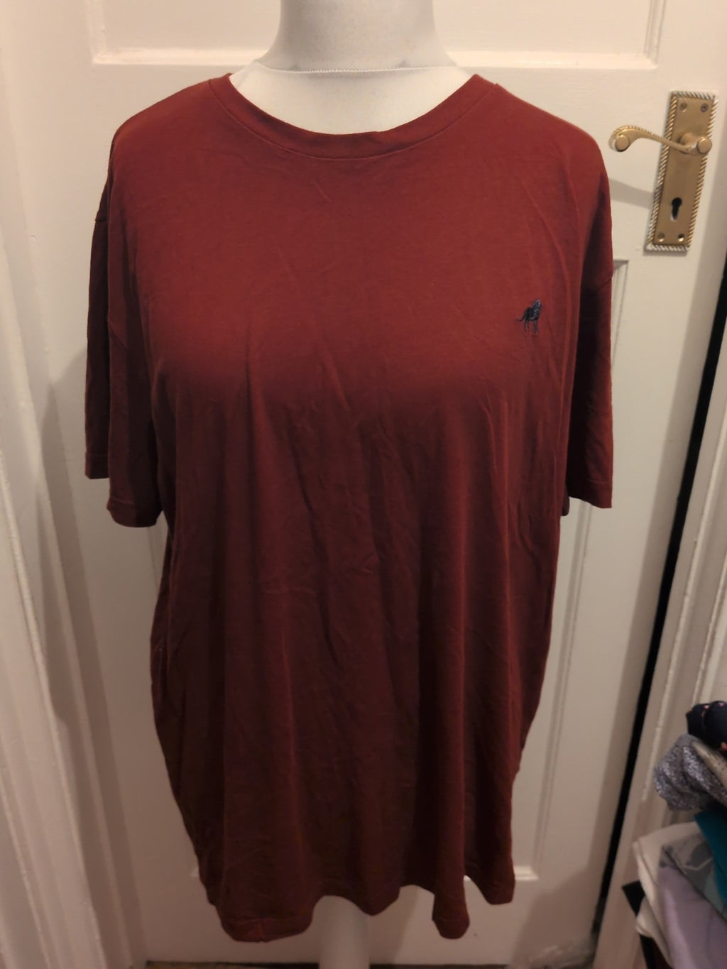 Peacocks 2XL Burgundy Reg Fit Short Sleeve T-shirt