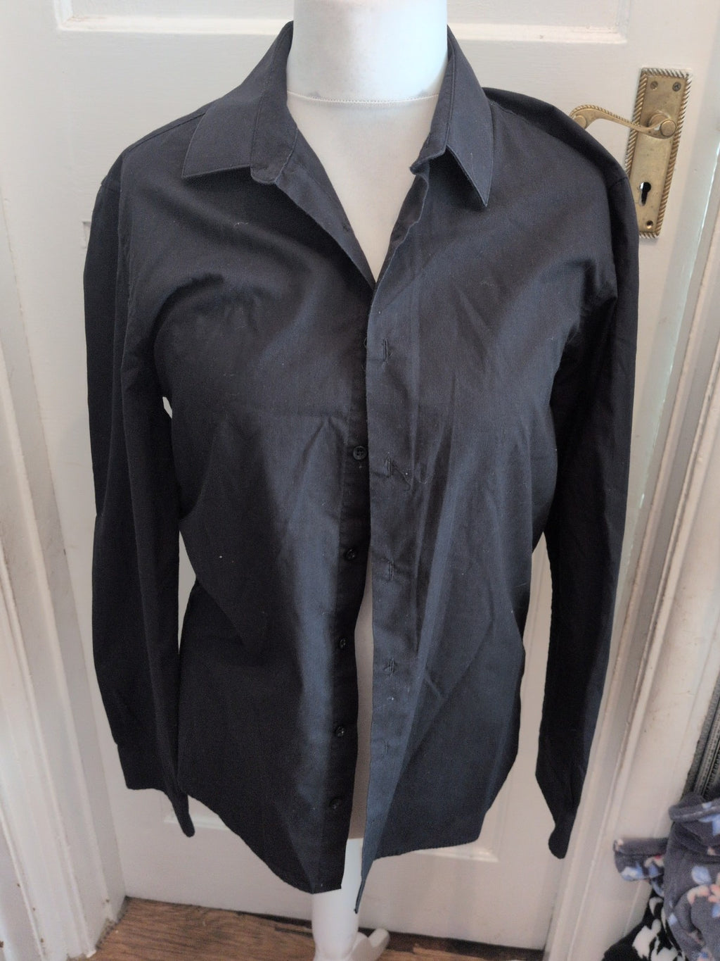 Primark Large 16" Black Slim For Long Sleeve Shirt