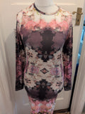 Topshop Tall 10 Floral Long Sleeve Dress