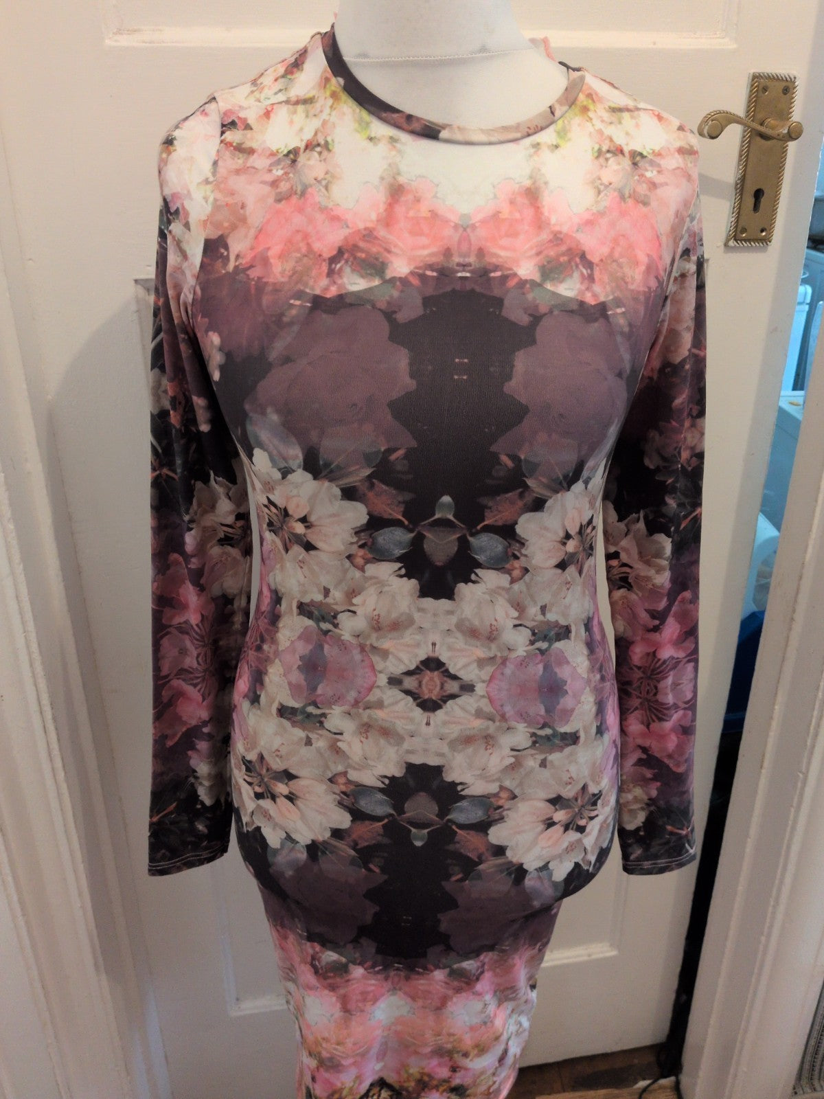 Topshop Tall 10 Floral Long Sleeve Dress