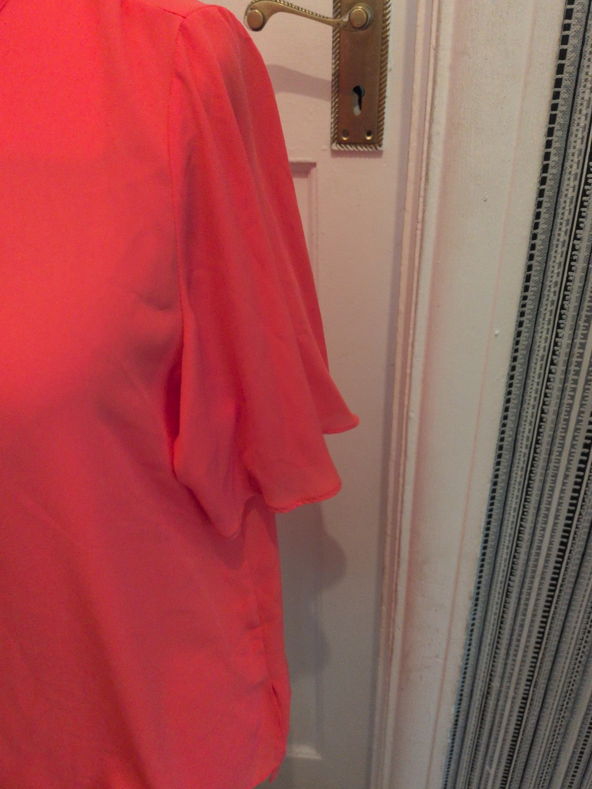 Primark 14 Pink Short Sleeve Longline Blouse