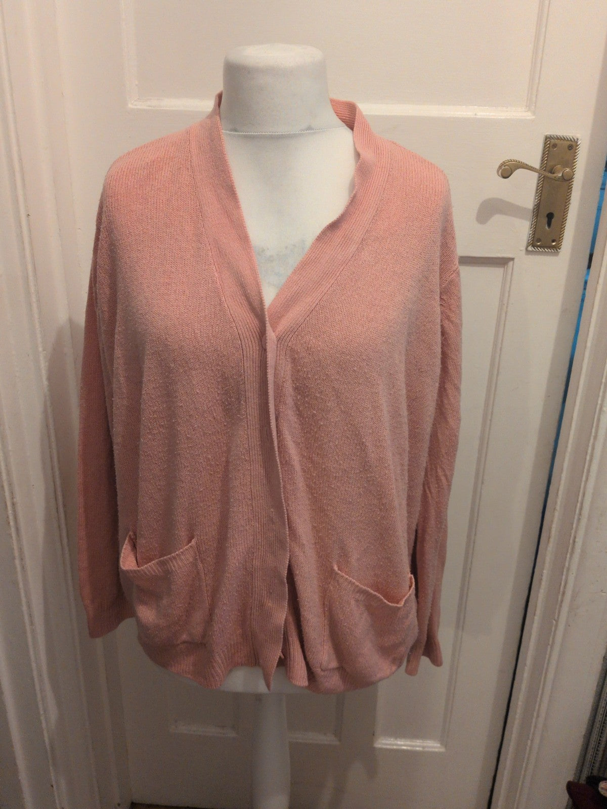 Damart 22/24 Pink Buttoned Cardigan Bobbling