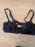 34c Black Lacey Unpadded Wired Bra