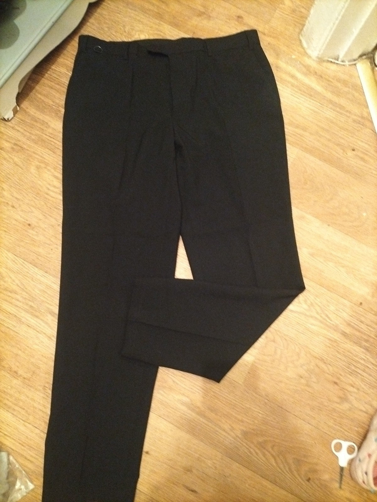 Mens Events Collection Size 38R Black Trousers
