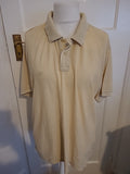 Mens Classic Style Size XL Beige Short Sleeved Polo