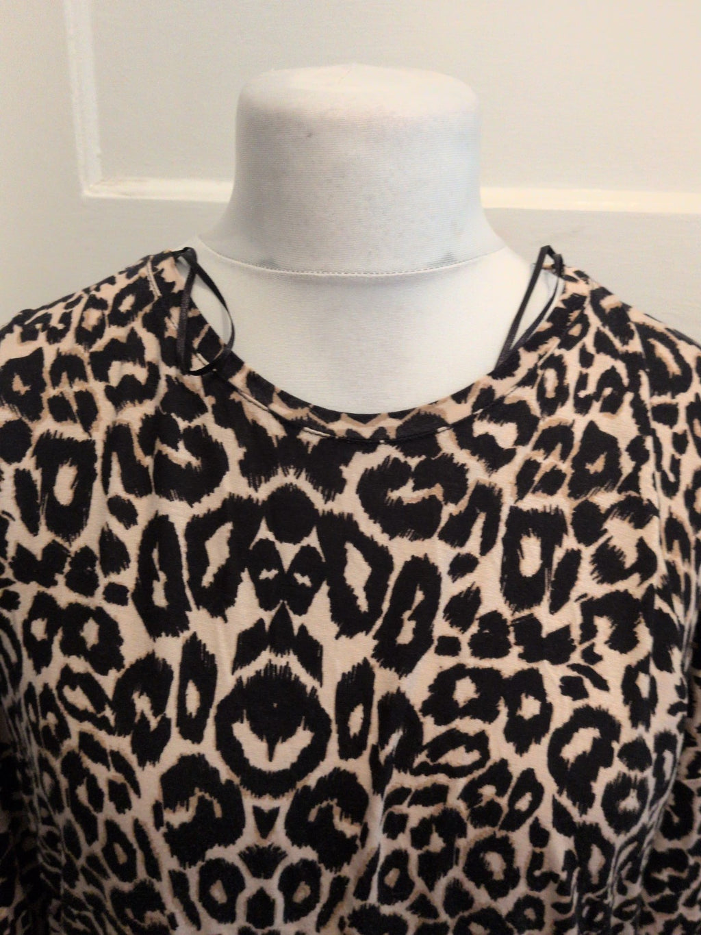 Peacocks 14 Leopard Print 3/4 Sleeve Blouse