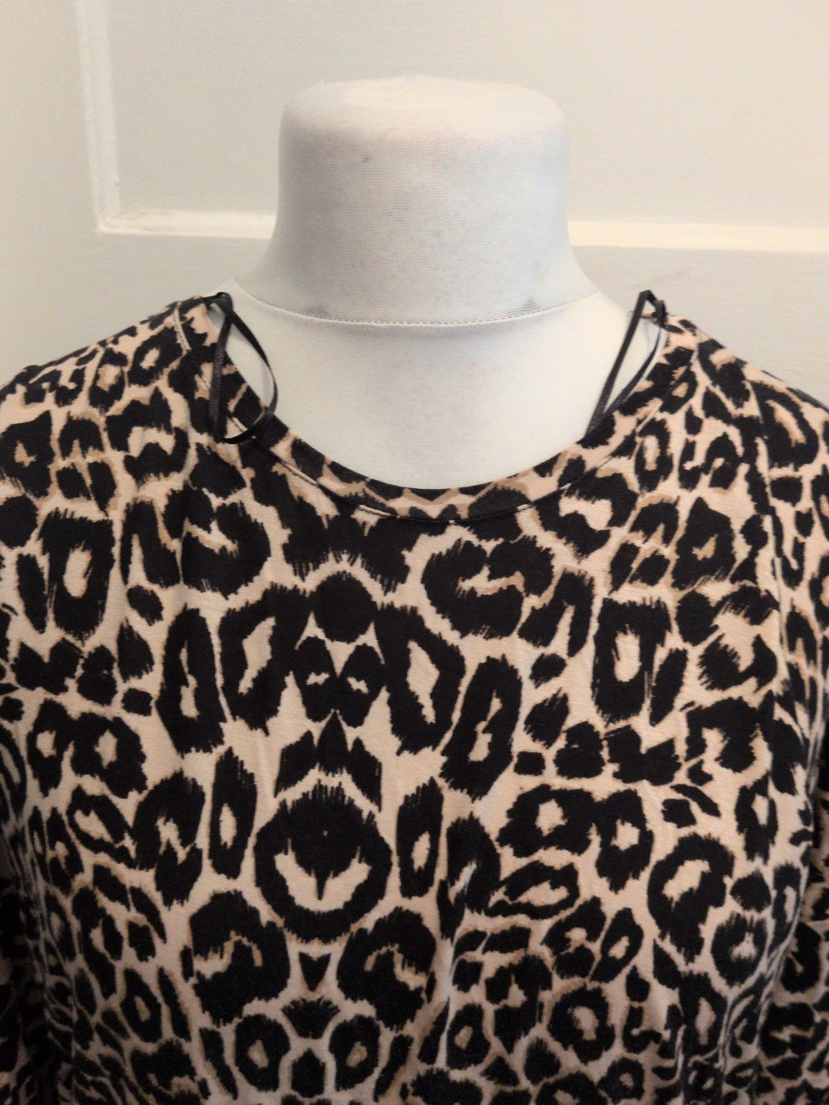 Peacocks 14 Leopard Print 3/4 Sleeve Blouse