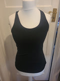 Ladies Size Large Black With Lace Upper Back Sleeveless Tshirt