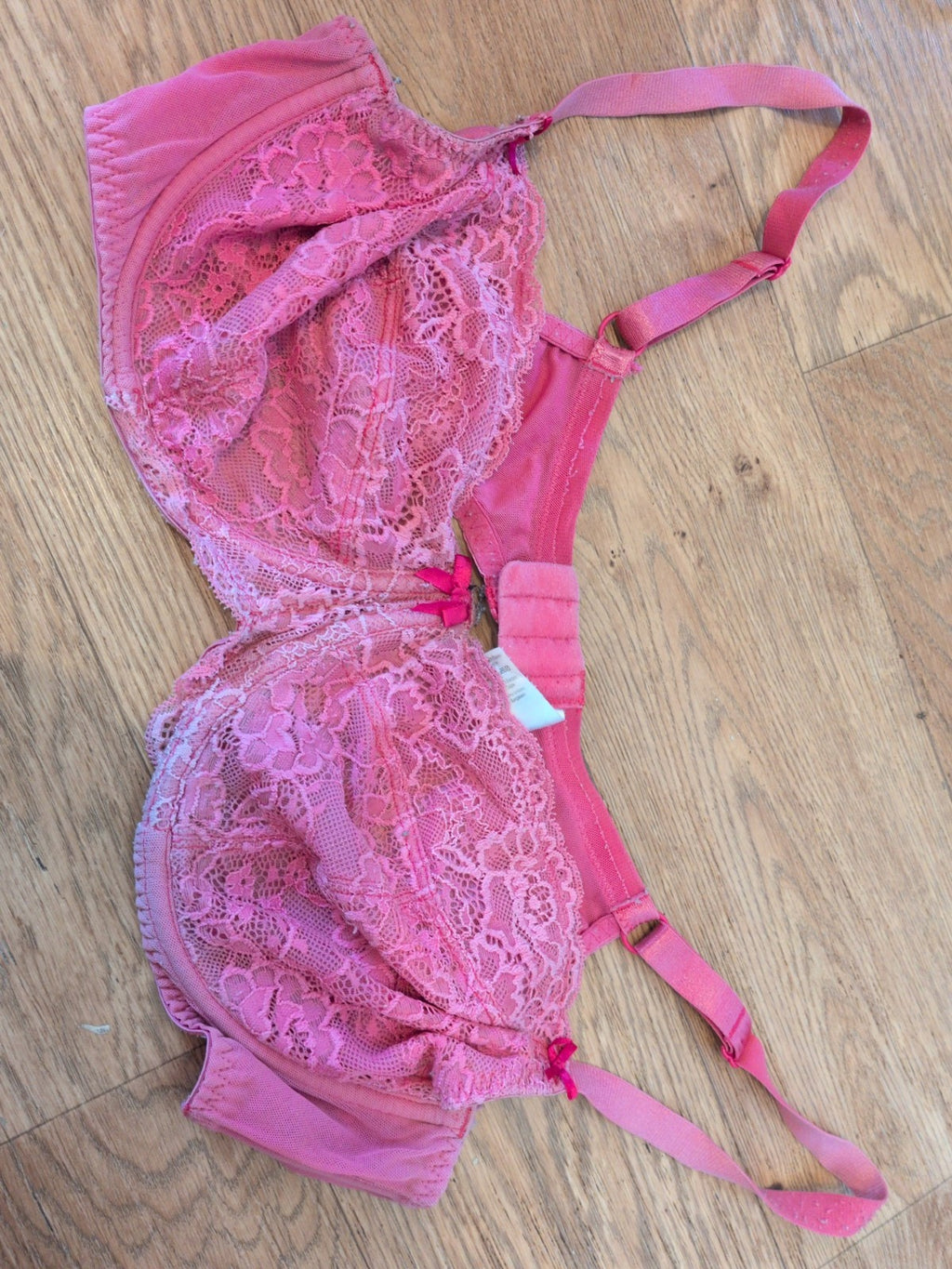 George 40D Pink Wired Floral No Pad Bra