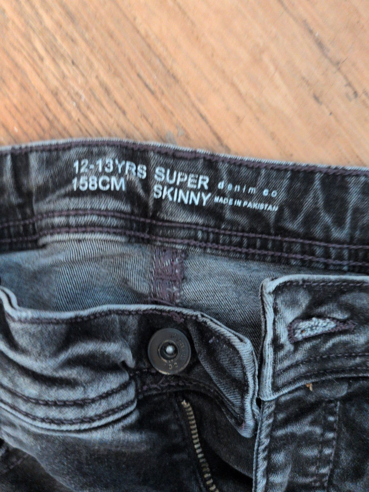 Denim+Co 12-13 Years Grey Super Skinny Jeans