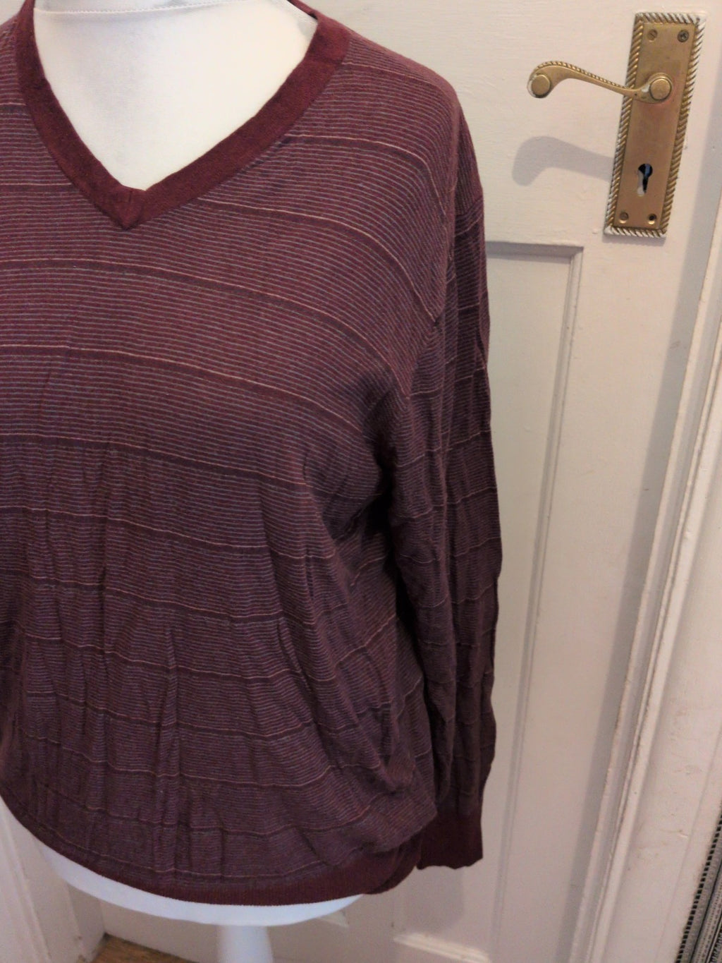 Marks And Spencer Medium Deep Red With Cashmere And Silk Long Sleeve Lightweigh
