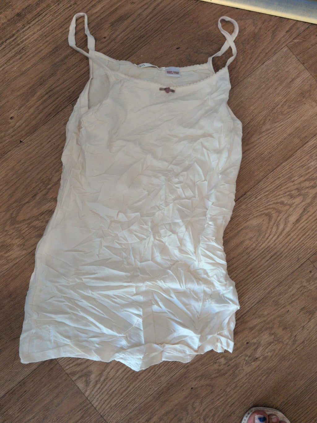 Zara 13-14 Years Cream Sleeveless T-shirt