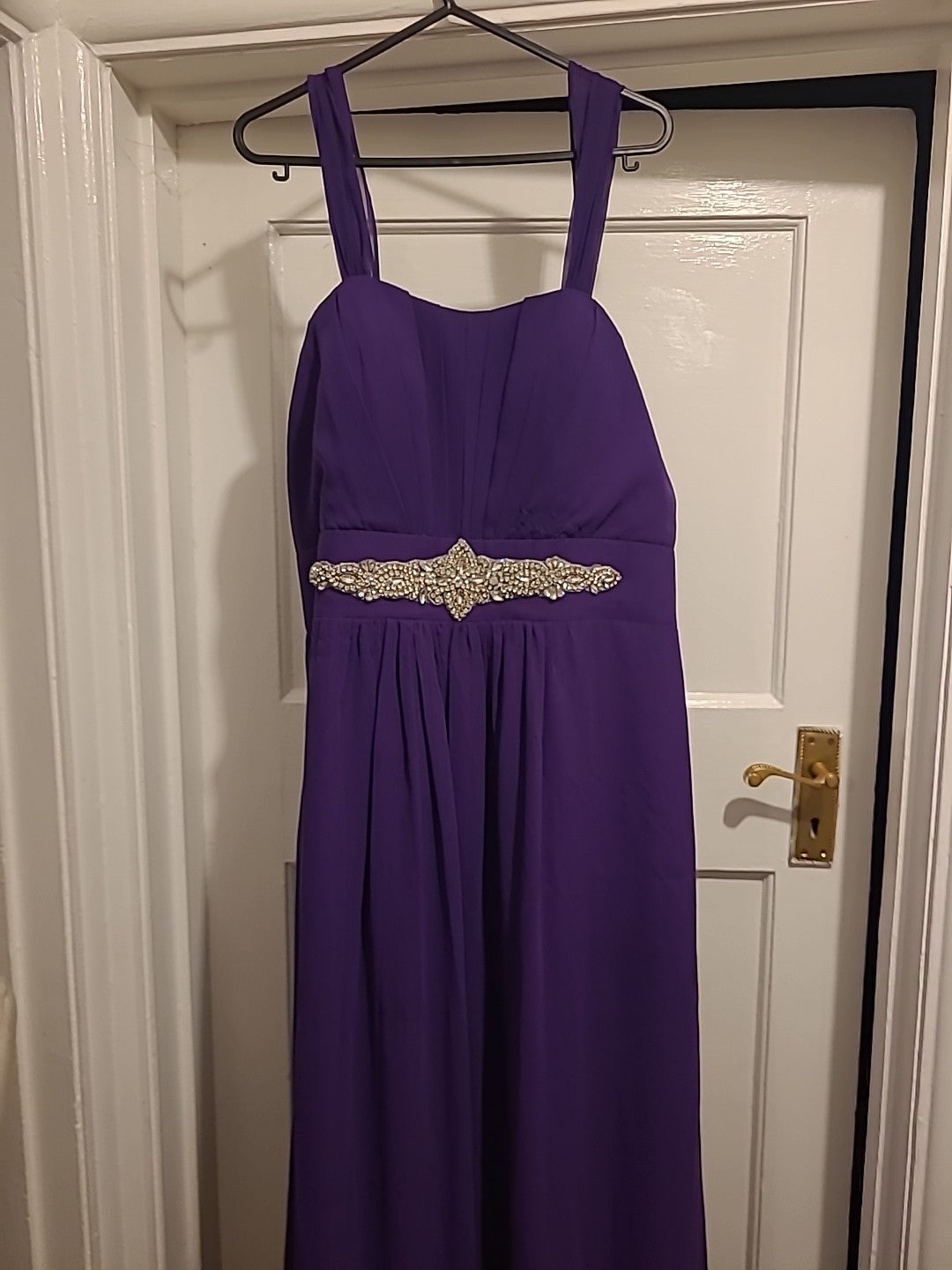 Ladies Angel Fashion Size 2XL Purple Diamonte Prom Evening Dress