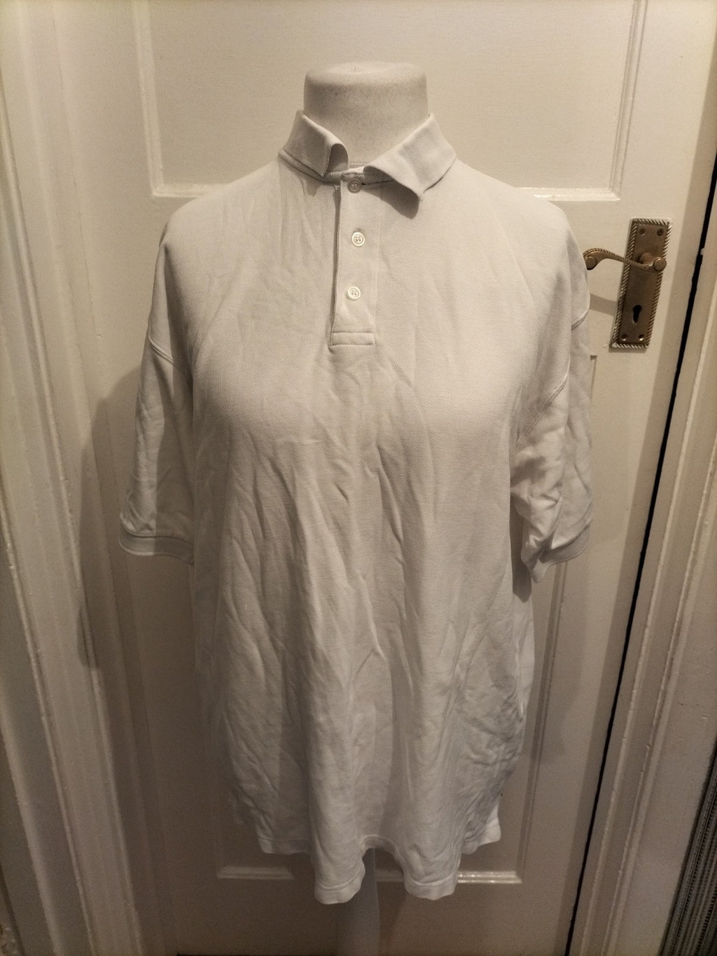 Mwns Springfield Size XL White Short Sleeved Polo