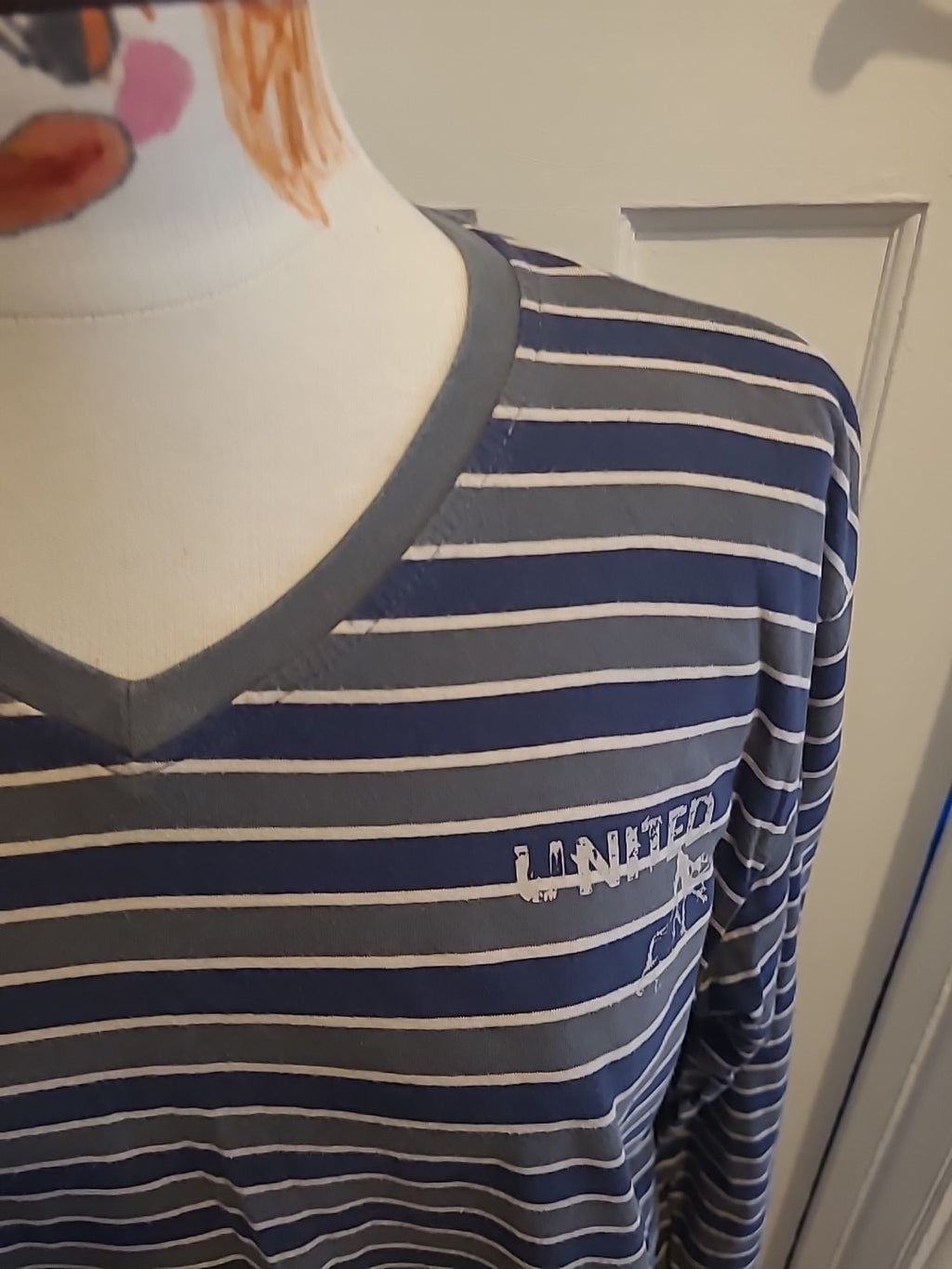 Mens Tout Size XL Multi Striped Long Sleeved Tshirt