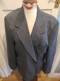 Mens Size Xl Grey Padded Lined Suit Jacket