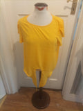Ladies Shein Size Large Yellow Shirt Sleeve Blouse