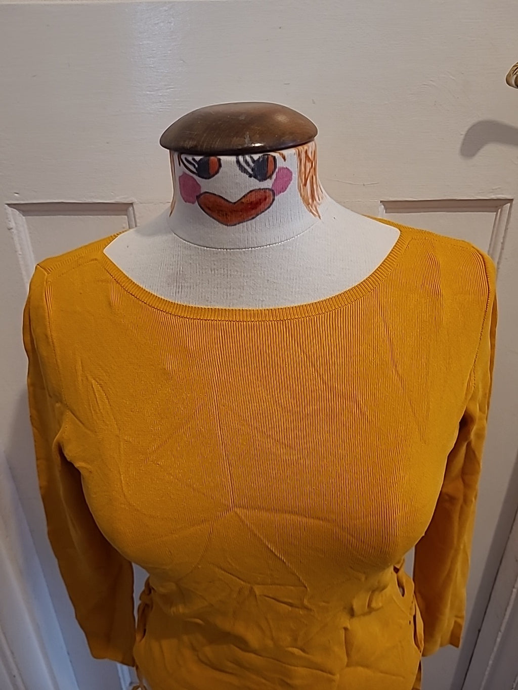 Ladies Tu Size 8 Mustard Long Sleeved Jumper