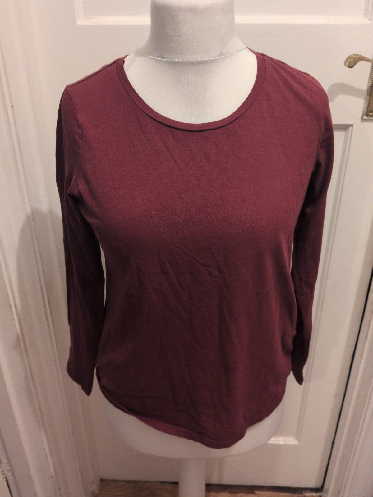 Ladies Next Size 12 Purple Long Sleeve Crew T-shirt