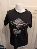 Mens Medium Black Yoda Short Sleeve T-shirt