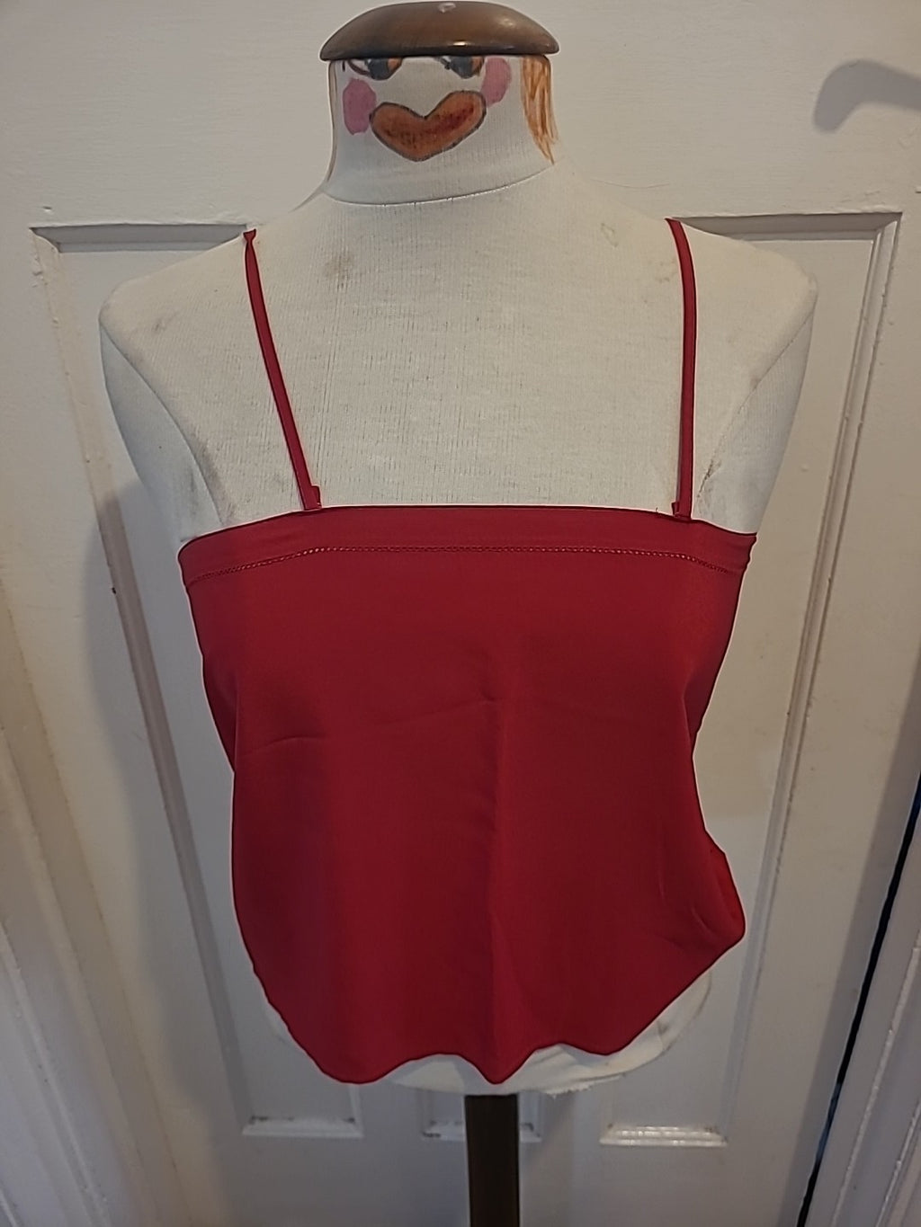 Ladies St Michael Size 12 Red Sleeveless Cami Top